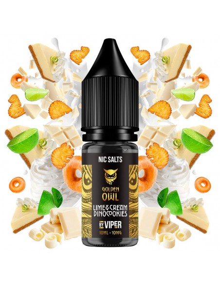 Lime Cream Dinocookies - Golden Owl Nic Salts by Viper 10ml