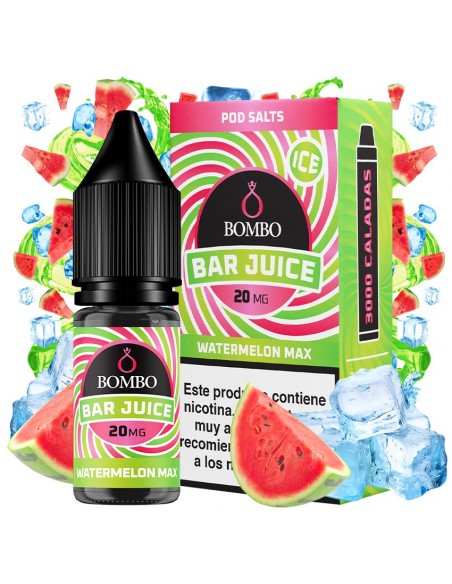 Bar Juice Nic Salt by Bombo Watermelon Max Ice 10ml