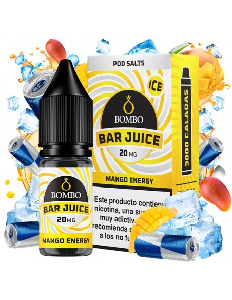 Bar Juice Nic Salt by Bombo Mango Energy Ice 10ml