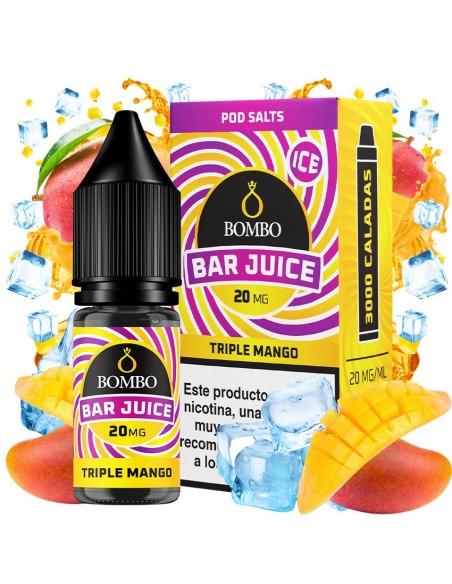 Bar Juice Nic Salt by Bombo Triple Mango Ice 10ml
