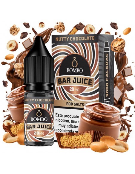 Bar Juice Nic Salt by Bombo Nutty Chocolate 10ml