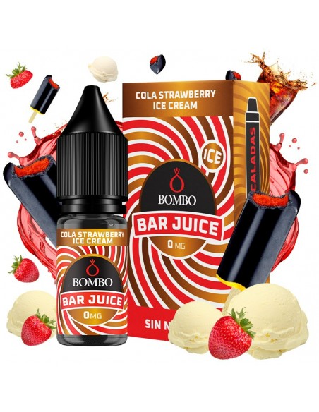 Bar Juice Nic Salt by Bombo Cola Strawberry Ice Cream 10ml